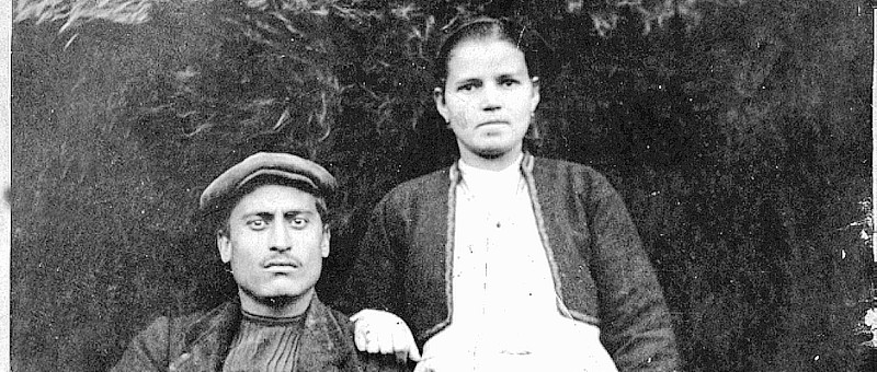 Το ζεύγος Στέργιου Κουκούδη και Χρυσούλας Ζυγουλιάνα, Βέροια 1921. (Α. Κουκούδης)